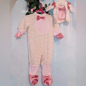 Little Lamb Costume 12-18 Months Jumpsuit and Headpiece with Ears Adorable💖